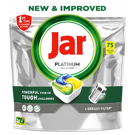 Jar Platinum All in One kapsule do umývačky Lemon 75ks