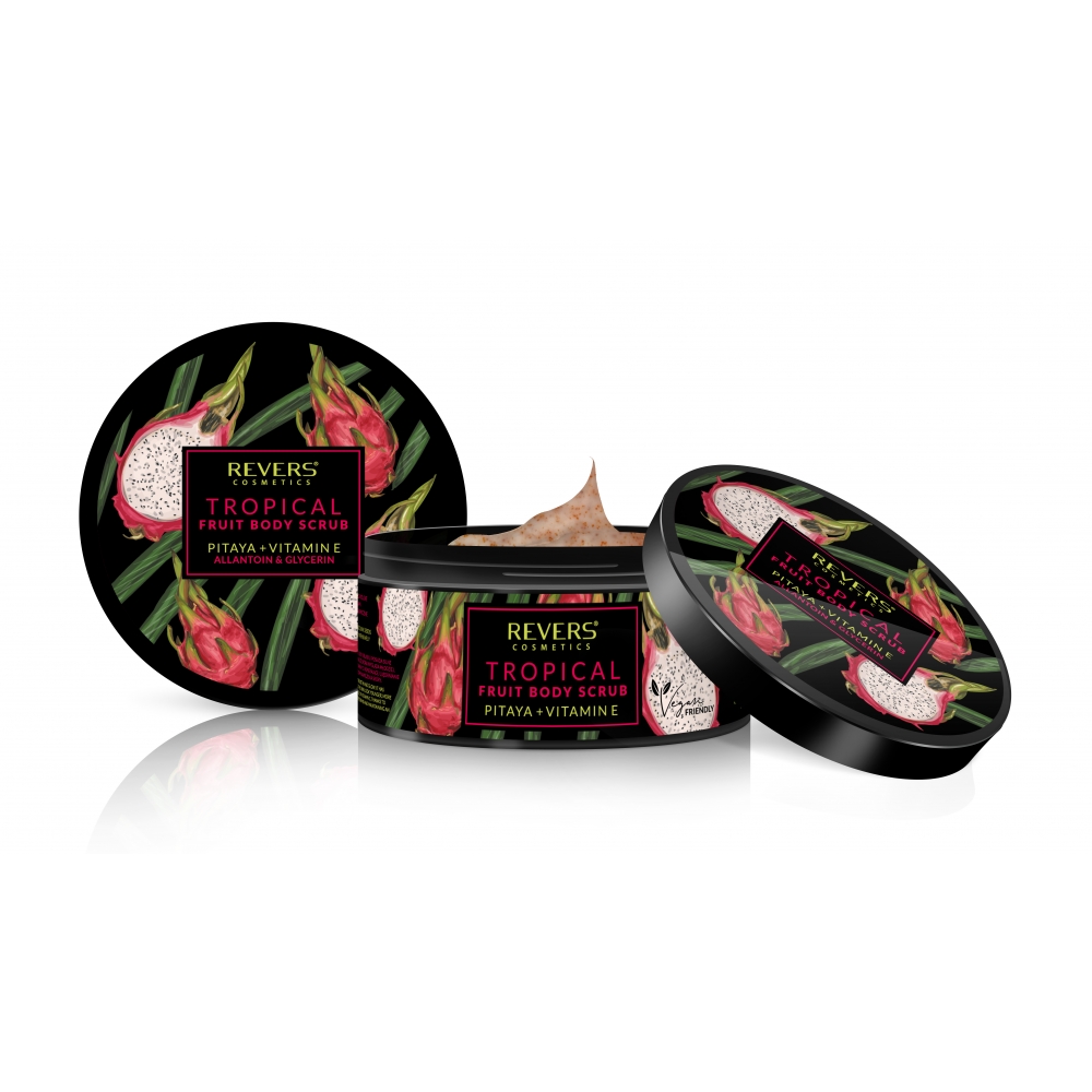Revers hrubozrný telový píling Tropical pitahaya+vitamín E 200ml Revers hrubozrný telový píling Tropical pitahaya+vitamín E 200ml