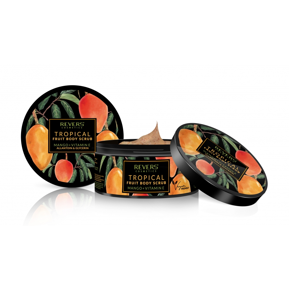 Revers hrubozrný telový píling Tropical mango+vitamín E 200ml Revers hrubozrný telový píling Tropical mango+vitamín E 200ml