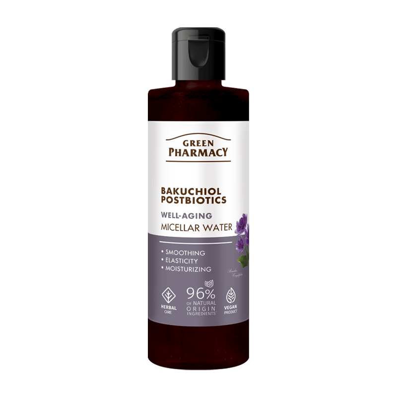 Green Pharmacy micelárna pleťová voda Well-Aging Bakuchiol + Postbiotiká 200ml Green Pharmacy micelárna pleťová voda Well-Aging Bakuchiol + Postbiotiká 200ml