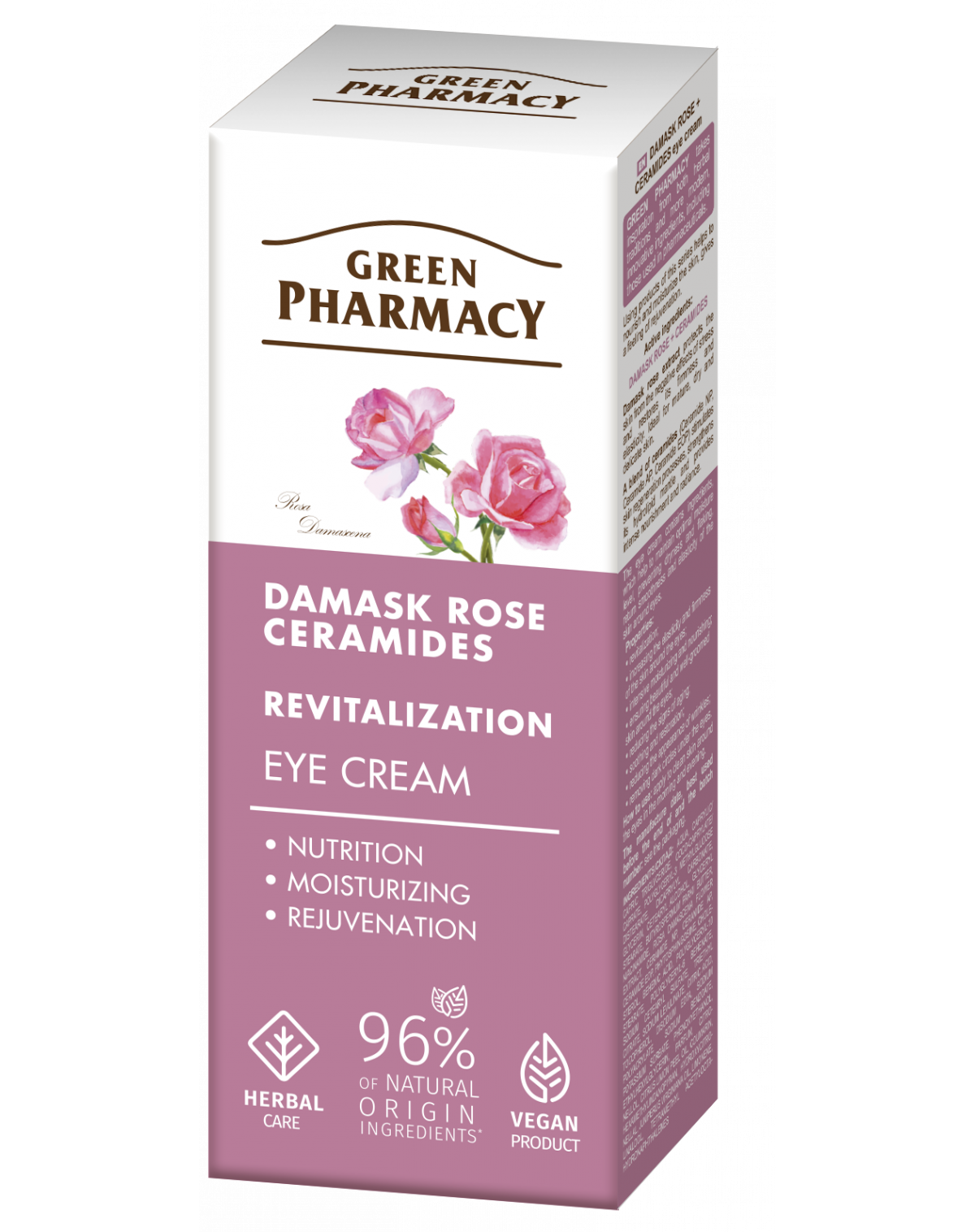 Green Pharmacy očný krém Revitalization DAMAŠSKÁ RUŽA A CERAMIDY 15ml