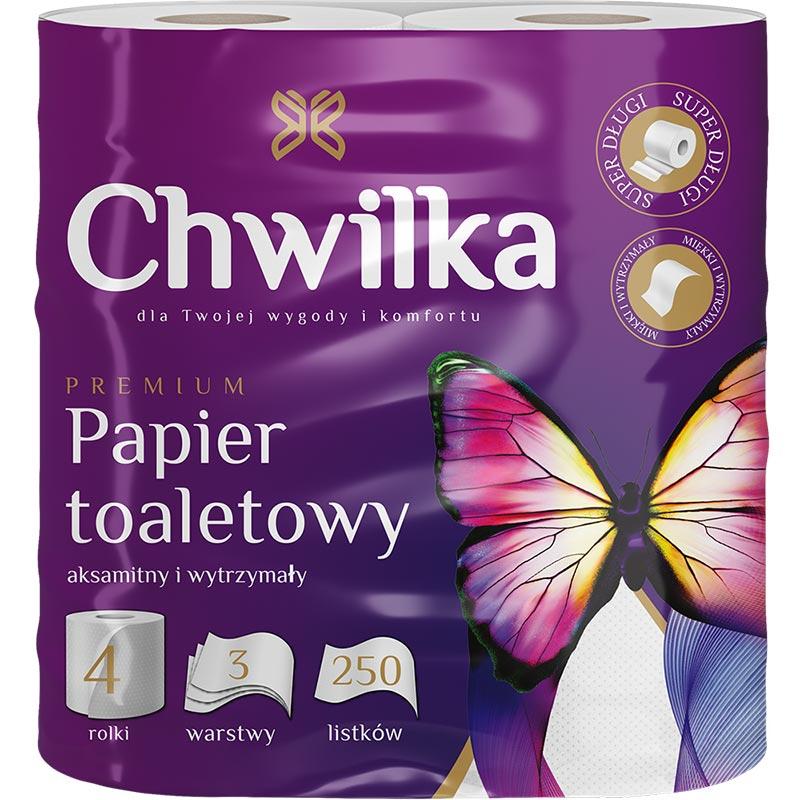 Chwilka toaletný papier Premium 3- vrstvový 4ks Chwilka toaletný papier Premium 3- vrstvový 4ks