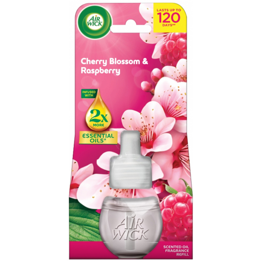Air Wick Electric náhradná náplň Cherry Blossom&Raspbery 19ml Air Wick Electric náhradná náplň Cherry Blossom&Raspbery 19ml
