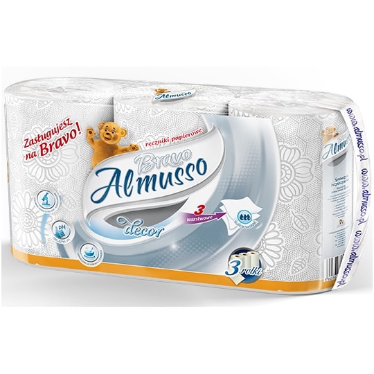 Almusso bravo kuchynské utierky biele 3-vrstvové 3ks Almusso bravo kuchynské utierky biele 3-vrstvové 3ks