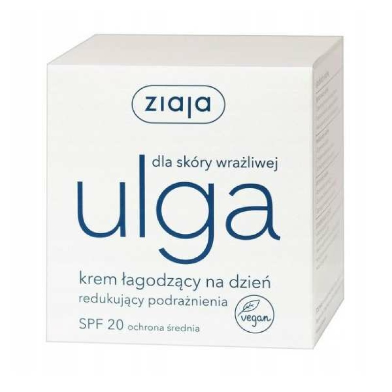 Ziaja ULGA denný pleťový krém na upokojenie podráždenej pokožky 50ml
