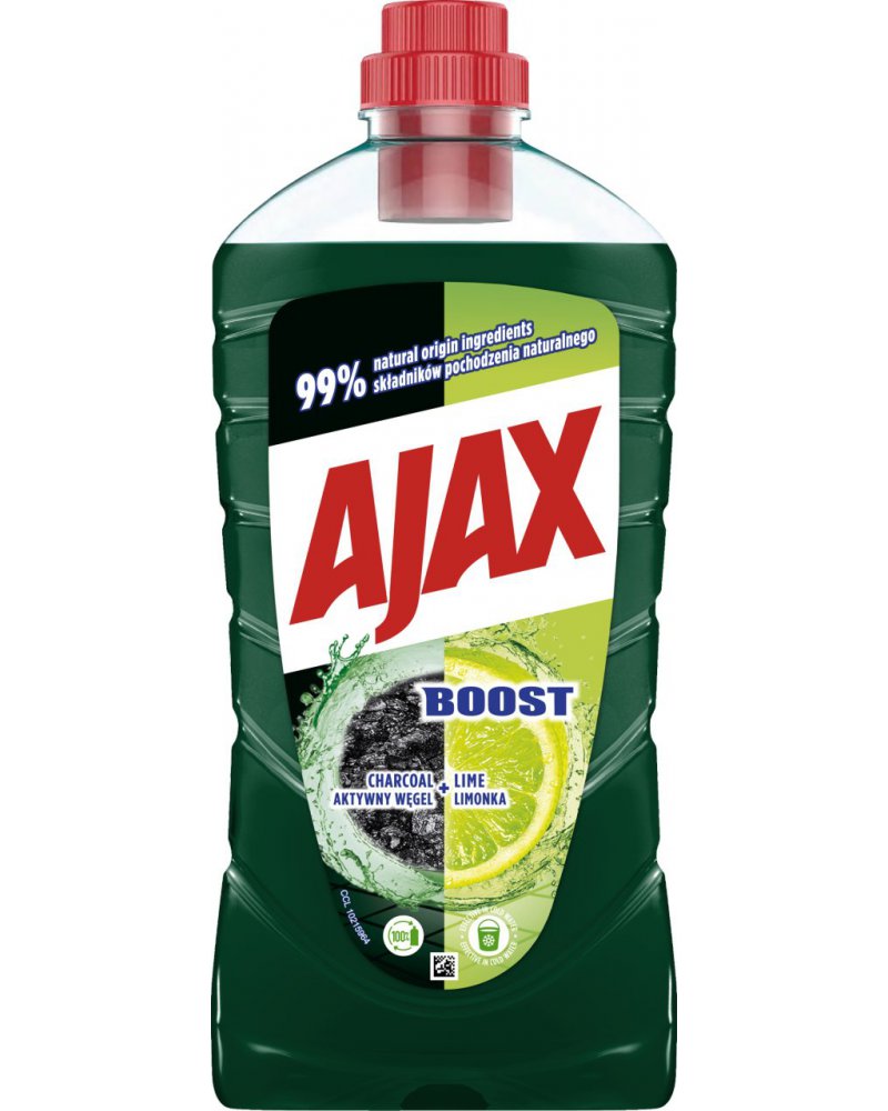 Ajax Boost čistiaci prostriedok na podlahy Uhlie & Limetka 1L