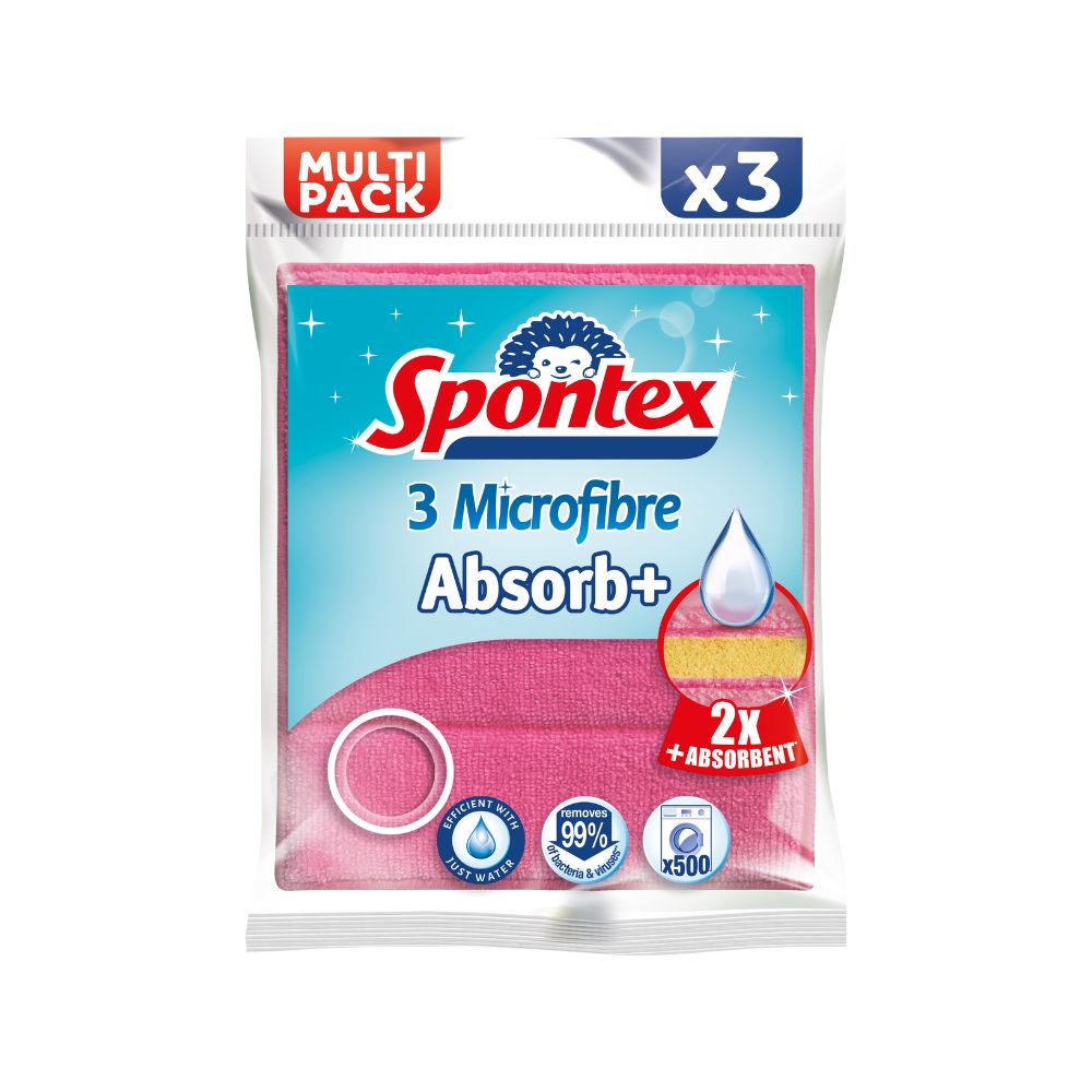 Spontex Microfibre hubové utierky s mikrovláknom 3ks