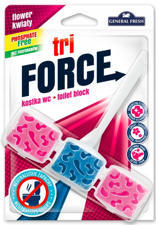 General Fresh Tri-Force Flowers WC blok kvetinová vôňa 45 g