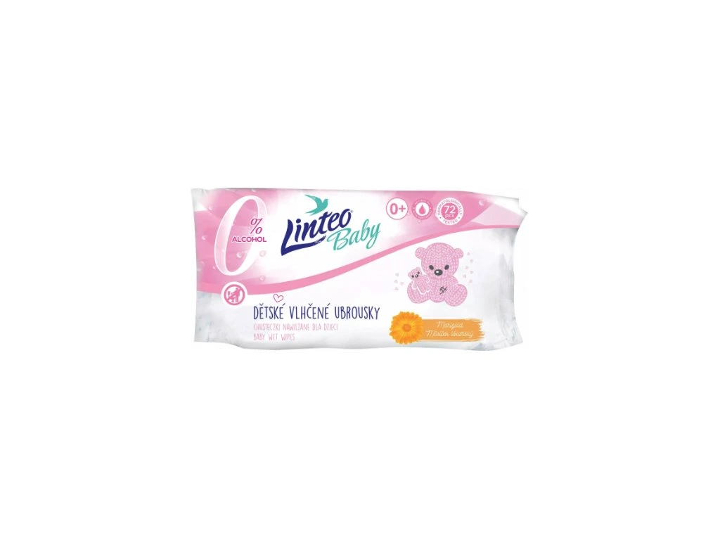 Detské vlhčené utierky Linteo Baby Soft & Cream 72 ks – s nechtíkom lekárskym