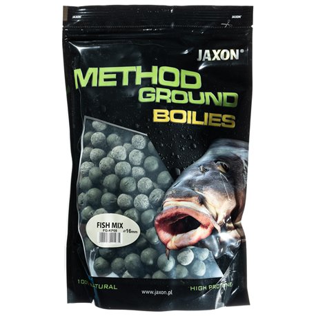 Jaxon proteínové boilies fish mix 16mm method ground 1kg