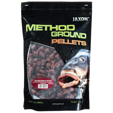 Jaxon pelety jahoda -ryba 12mm method ground 1kg