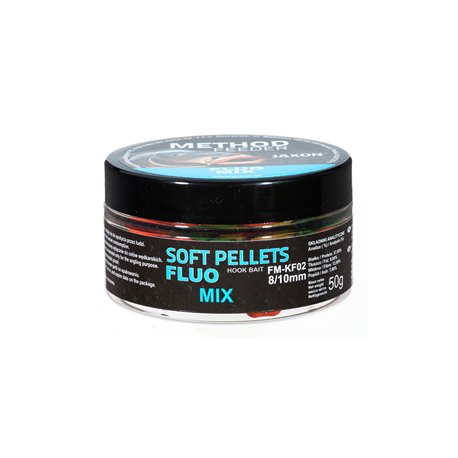 Jaxon peletky soft Fluo mix 8/10mm method feeder 50g