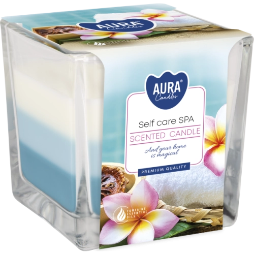 Bispol trojfarebná vonná sviečka self care spa snk80-363