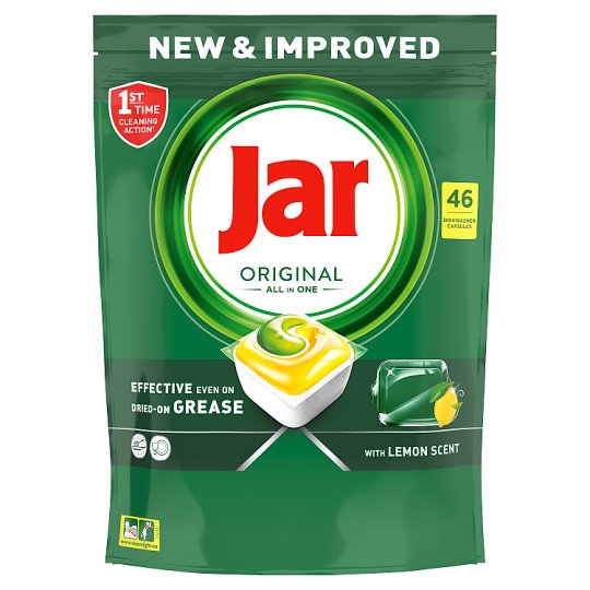 Jar Original kapsule do umývačky riadu Lemon ALL in ONE 46ks