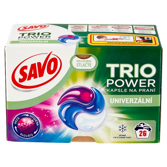 Savo Trio Power kapsule na pranie univerzál 26 praní