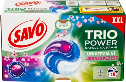 Savo Trio Power kapsule na pranie univerzál jarná sviežosť XXL 40 praní