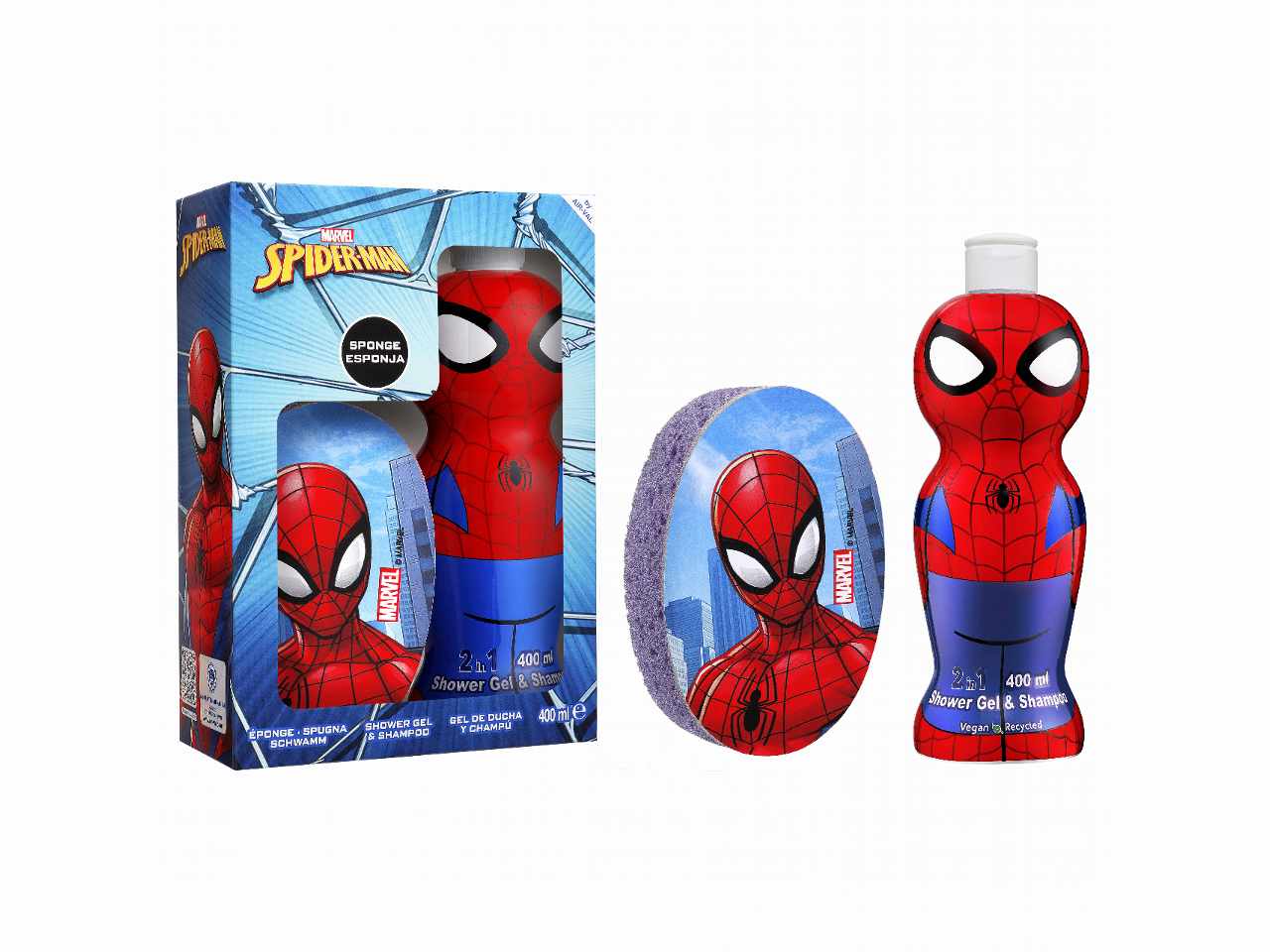 Spiderman set sprchový gél/šampón + špongia