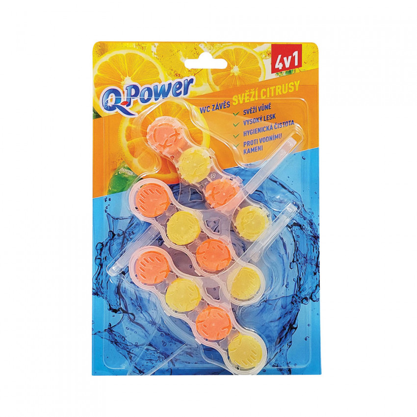 Q Power WC závesný košík 4v1 Svieže citrusy 3x45g
