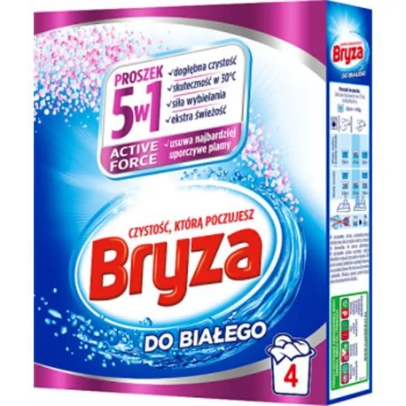 Bryza prací prášok na biele prádlo 260g/4 pracie dávky