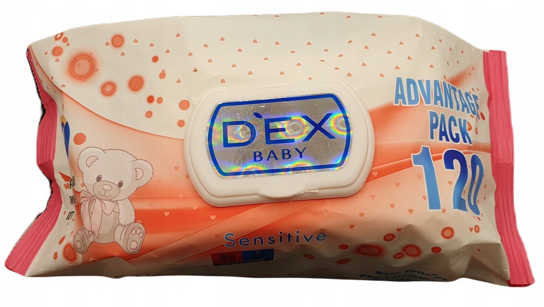 Dex baby detské vlhčené utierky Sensitive 120ks