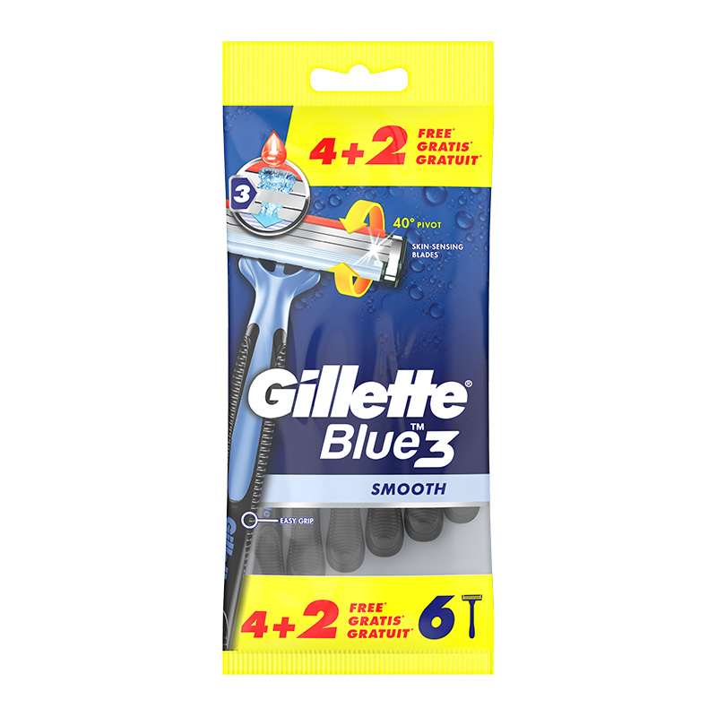 Gillette Blue3 Smooth jednorázové holiace strojčeky 6ks
