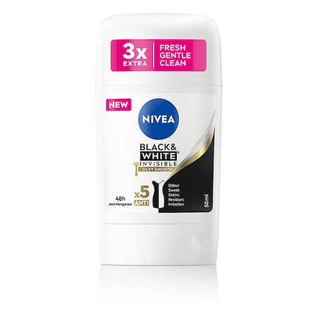 Nivea tuhý antiperspirant Black White Silky smooth50ml