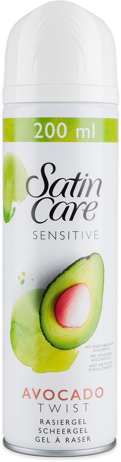 Gillette Satin Care Sensitive gél na holenie Avocado 200ml ZÁRUKA!!