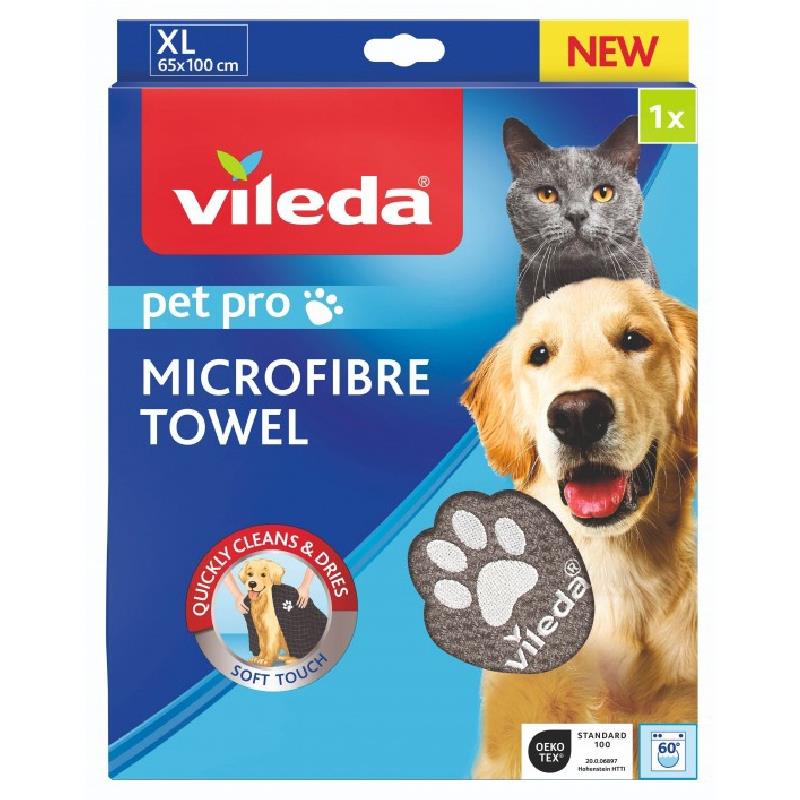 VILEDA Pet uterák z mikrovlákna sivý veľ.XL 65x100cm
