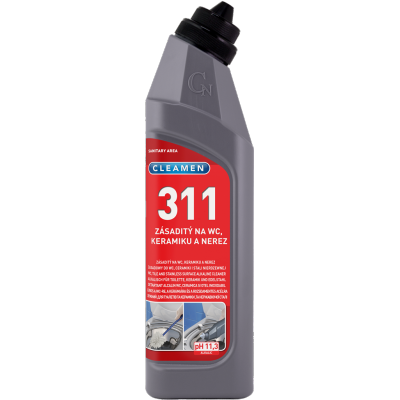 CLEAMEN 311 chlórový čistič s bieliacim účinkom na wc keramiku a nerez 750ml