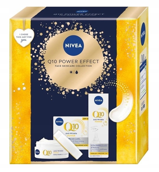Nivea dámska darčeková sada Q10 POWER EFFECT denný krém SPF15 50ml+ krém pod oči 15ml