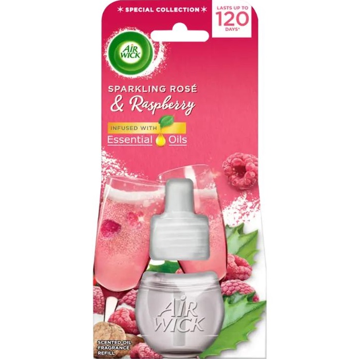 Air Wick Electric náhradná náplň ružový sekt a maliny 19ml