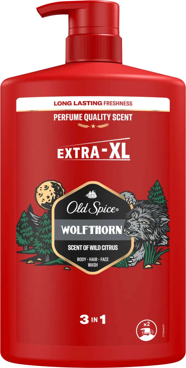 Old Spice sprchový gél 3v1 Wolfthorn XL balenie 1L