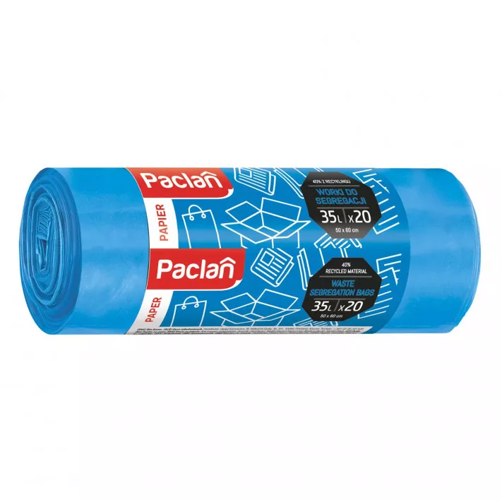 Paclan vrecia modré na papier 50x60cm 35L/20ks
