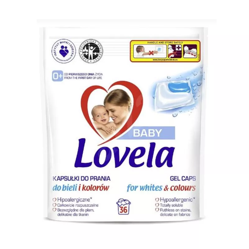 Lovela Baby kapsule na pranie bieleho a farebného prádla 36ks