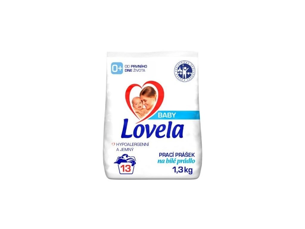 Lovela Baby prášok na biele prádlo 1,3kg/13 pracích dávok
