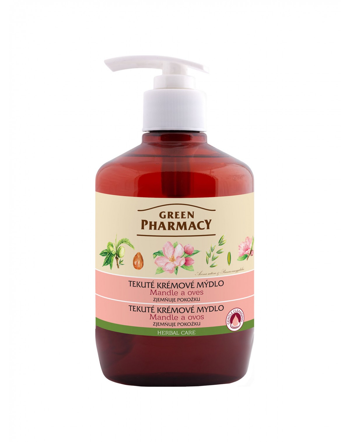 Green Pharmacy tekuté mydlo Mandľa a ovos 460ml