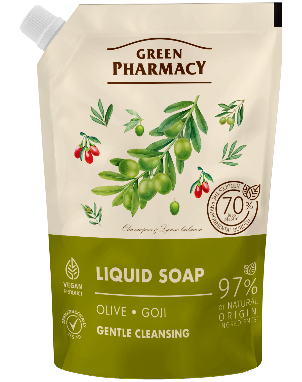 Green Pharmacy tekuté mydlo náhrada Oliva a goji 460ml