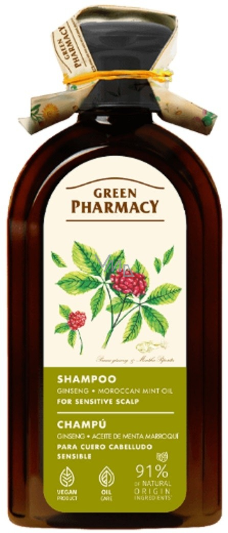 Green Pharmacy šampón Ženšeň a marokánska mäta 350ml