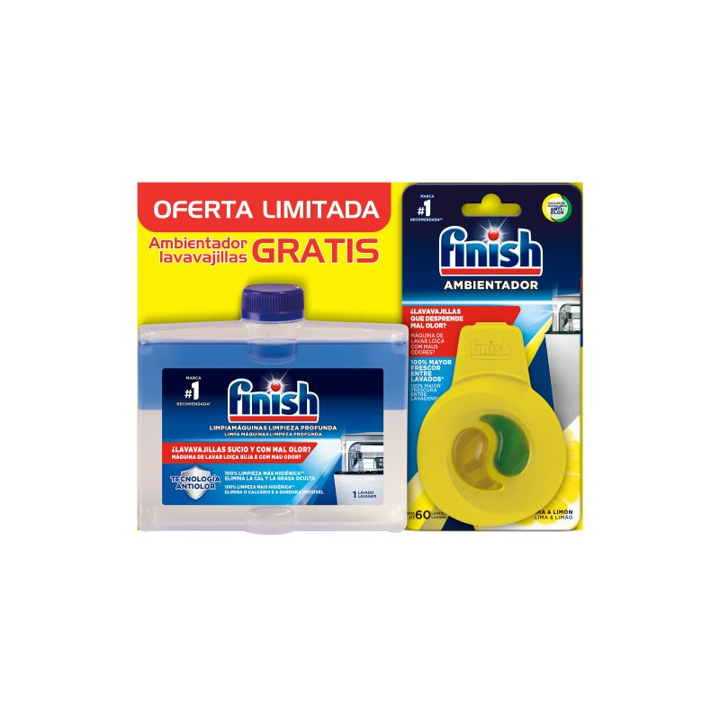 Finish čistič umývačky riadu 250m+grátis vôňa do umývačky Lemon
