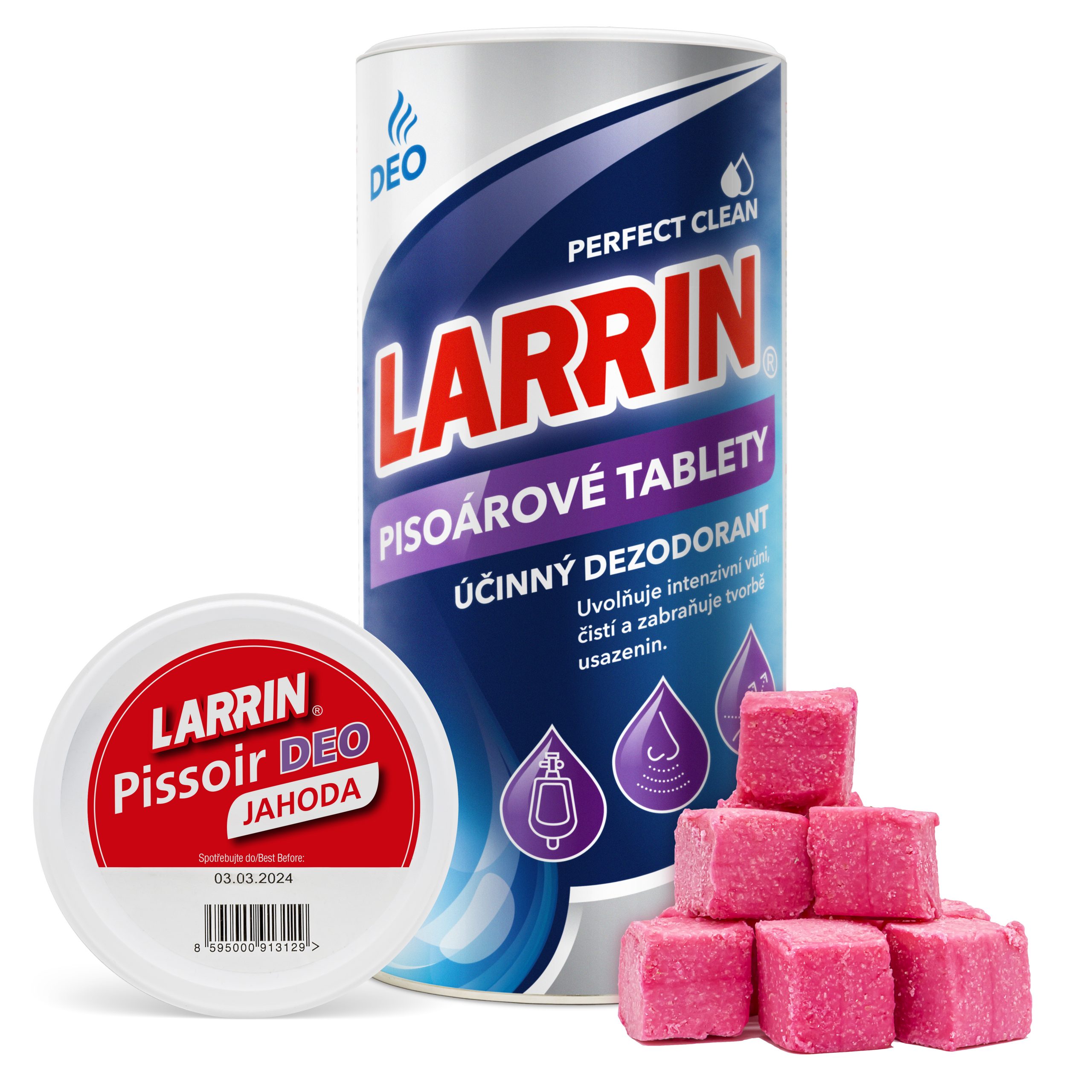 Larrin pisoárové tablety jahoda 900g