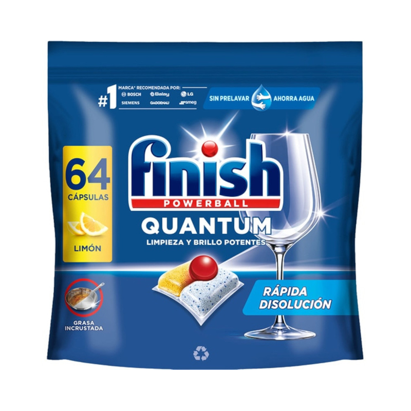 Finish Quantum tablety do umývačky riadu Lemon 64ks