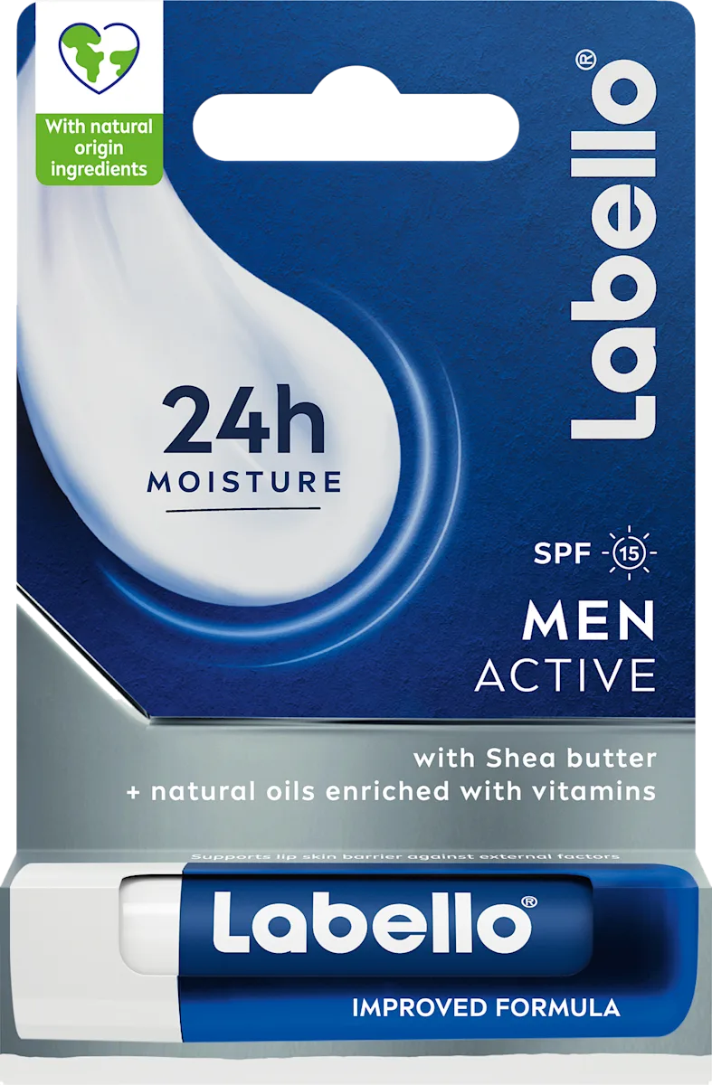 Labello balzám na pery pre mužov Active OF15 24h Moisture 4,8g