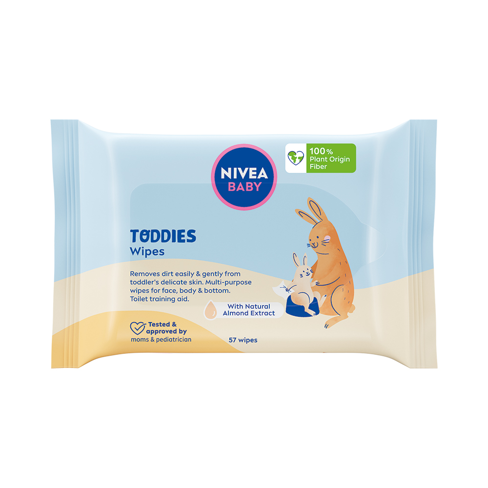 Nivea BABY detské multifunkčné obrúsky Toddies 57ks