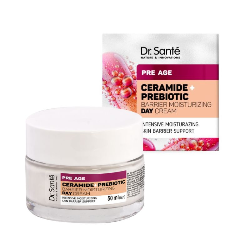 Dr. Santé PRE AGE Hydratačný denný krém pre posilnenie kožnej bariéry Ceramidy + Prebiotiká 50ml