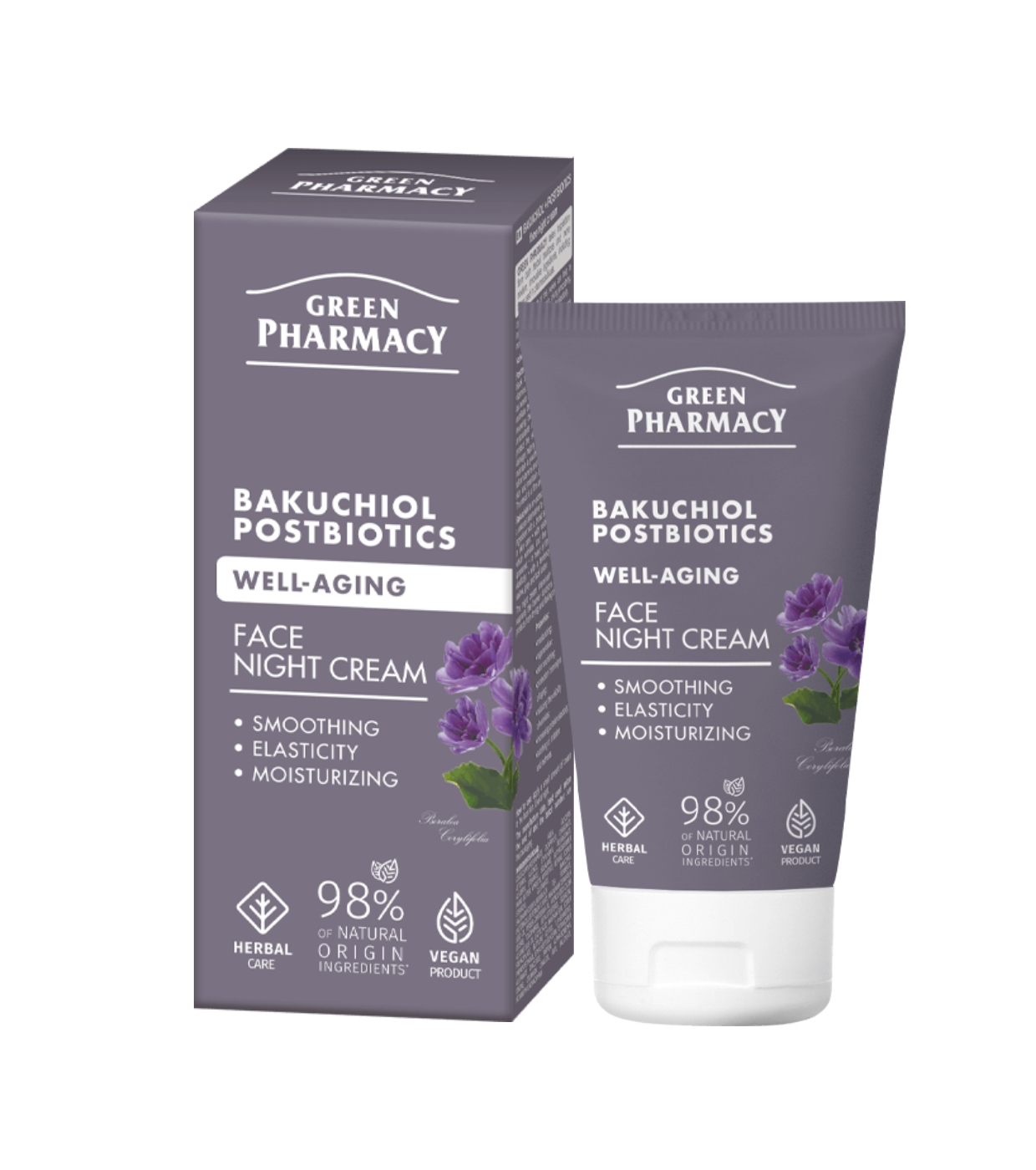 Green Pharmacy nočný krém Bakuchiol-Postbiotics 50ml