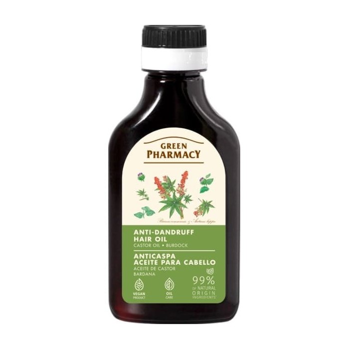 Green Pharmacy olej proti lupinám Lopúch a ricínový olej 100ml
