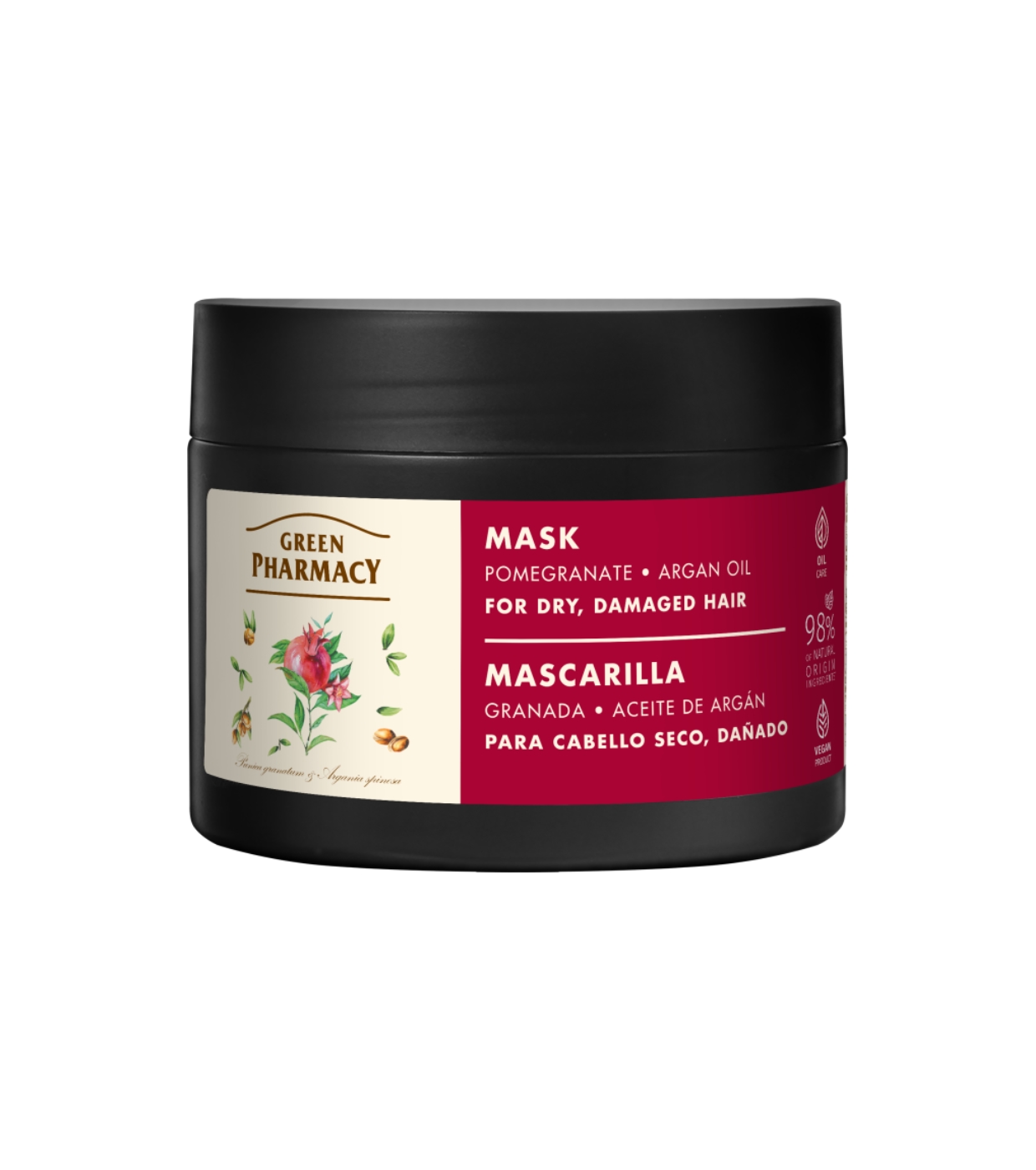 Green Pharmacy maska na suché a poškodené vlasy 300ml