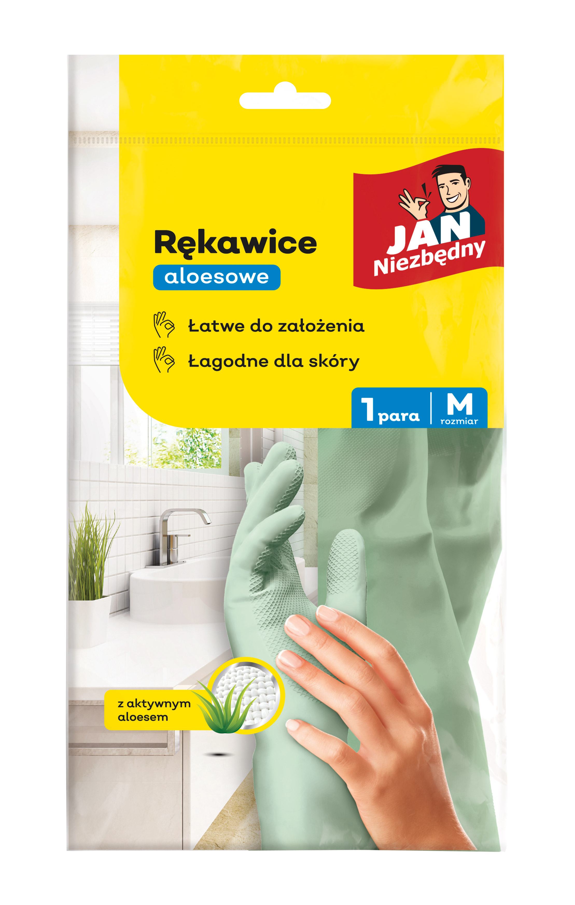 Jan Niezbedny gumené rukavice ALOE Vera č.M 1pár
