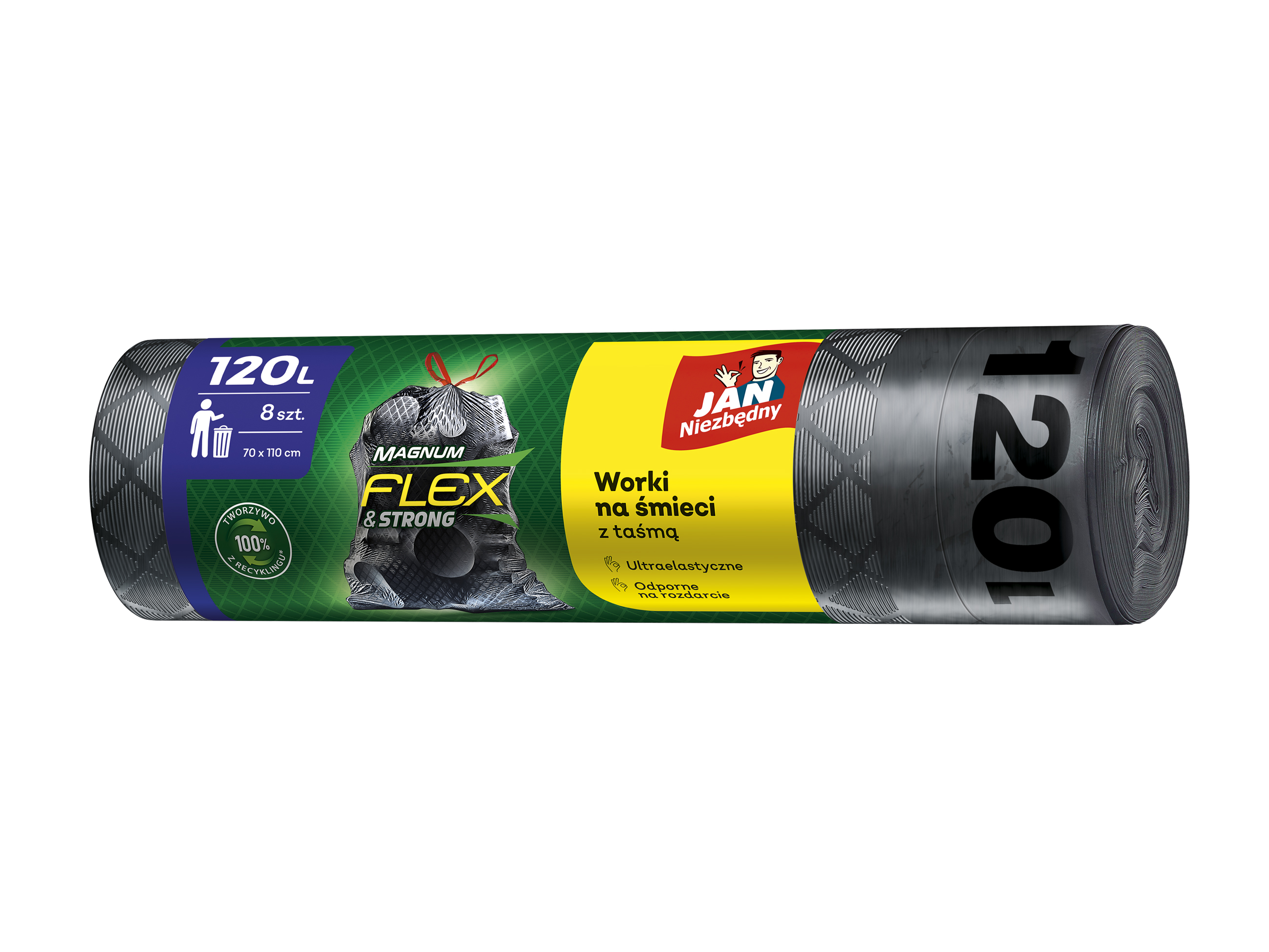 Jan Niezbedny vrecia na odpad taška Flex strong120L 8ks 