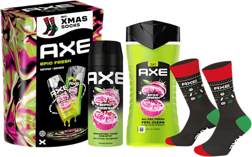 AXE DARČ. KAZETA Epic Fresh 150ml deo+250ml sprchový gél+PONOŽKY